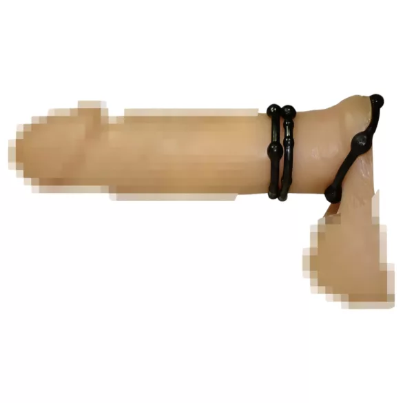 You2Toys - set inele pentru penis - elastic - negru (3 bucăți)