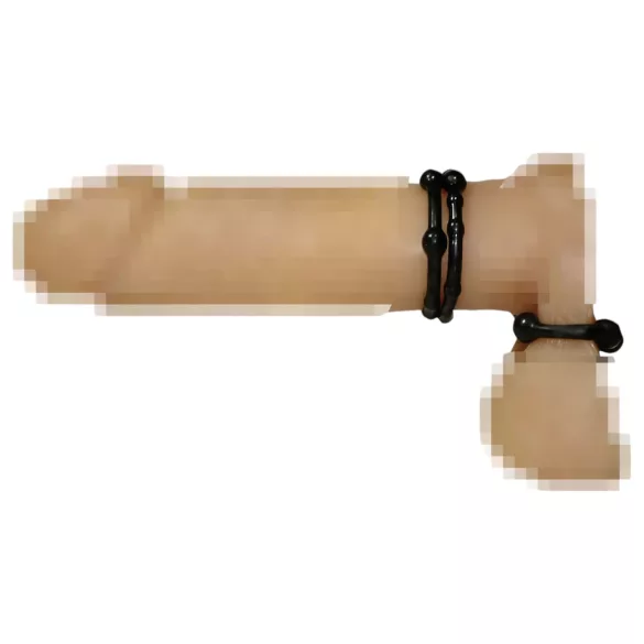 You2Toys - set inele pentru penis - elastic - negru (3 bucăți)