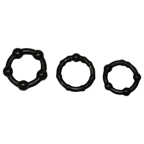 You2Toys - set inele pentru penis - elastic - negru (3 bucăți)