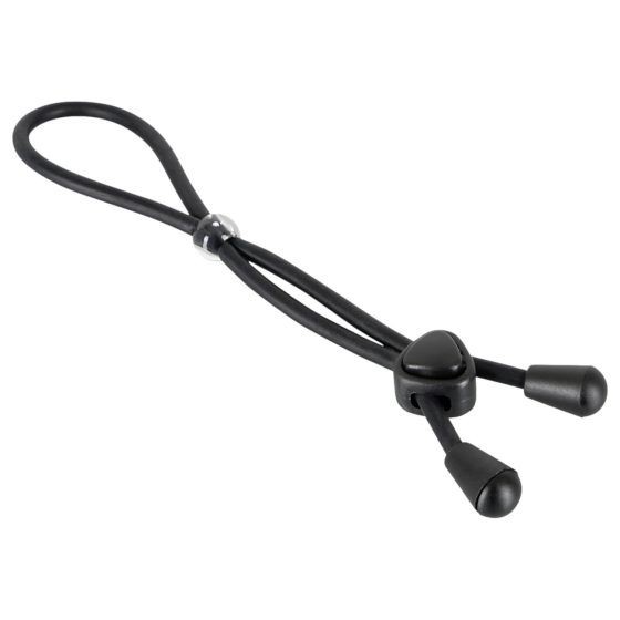 Bad Kitty - curea de silicon pentru testicule și penis (negru)