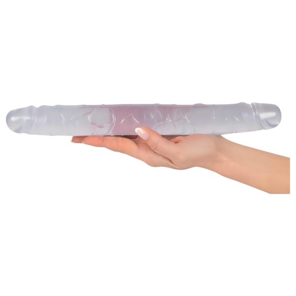 Cristal - dildo dublu - sticlă - 34 cm