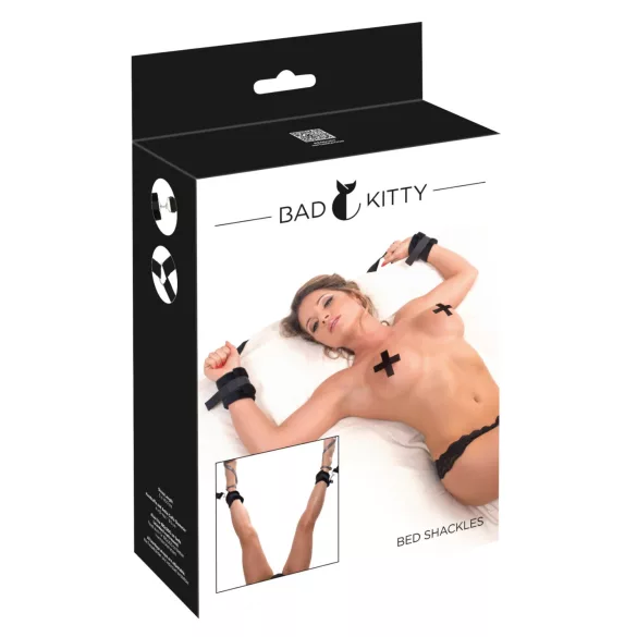 Bad Kitty - set de imobilizare pentru pat - pluș - 5 piese