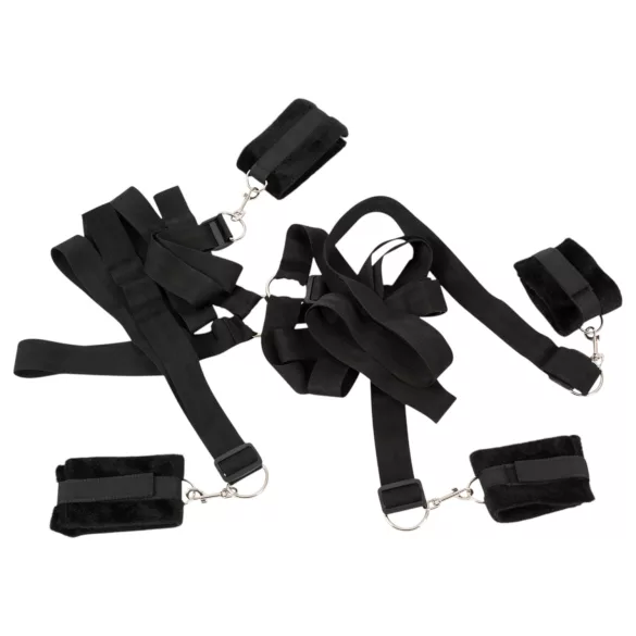 Bad Kitty - set de imobilizare pentru pat - pluș - 5 piese
