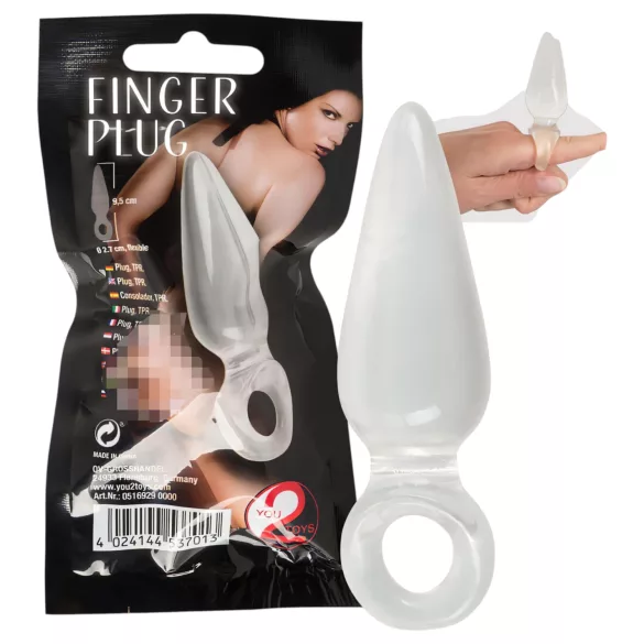 You2Toys - Finger Plug - dop anal pentru deget (transparent)