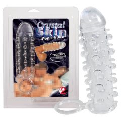   Prezervativ pentru penis cu inel pentru testicule - Crystal Skin