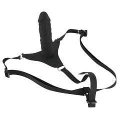 You2Toys - strap-on din silicon - dildo cu ham - negru