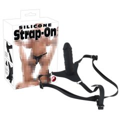 You2Toys - Dop Silicon Strap-On - dildo fixabil (negru)