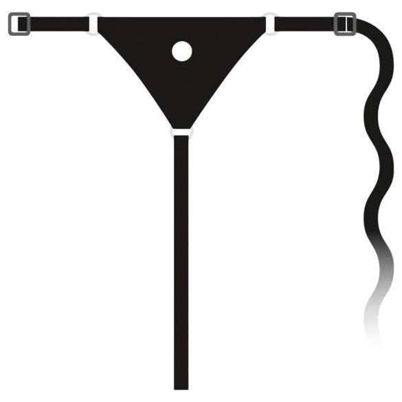 You2Toys - strap-on din silicon - dildo cu ham - negru