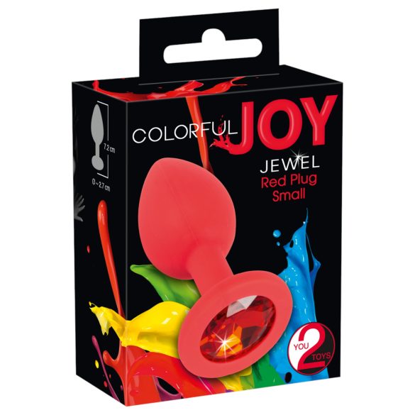 Colorful JOY - dop anal mic - silicon - roșu