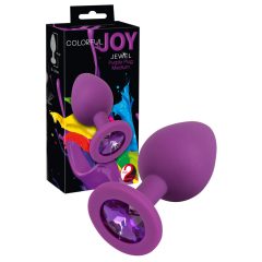   Colorful JOY - dildo anal de silicon - mărime medie (violet)