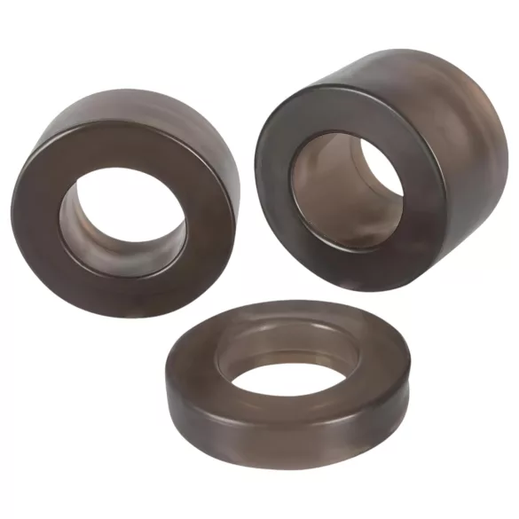 You2Toys - inel pentru penis și testicule - set extensie - silicon gri