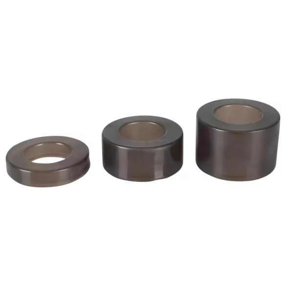 You2Toys - inel pentru penis și testicule - set extensie - silicon gri