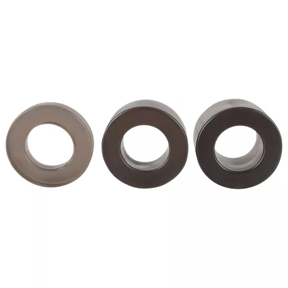 You2Toys - inel pentru penis și testicule - set extensie - silicon gri
