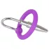 You2Toys - dop uretral pentru penis - inel din silicon pentru gland cu dilatator conic (mov-argintiu)