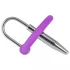 You2Toys - dop uretral pentru penis - inel din silicon pentru gland cu dilatator conic (mov-argintiu)