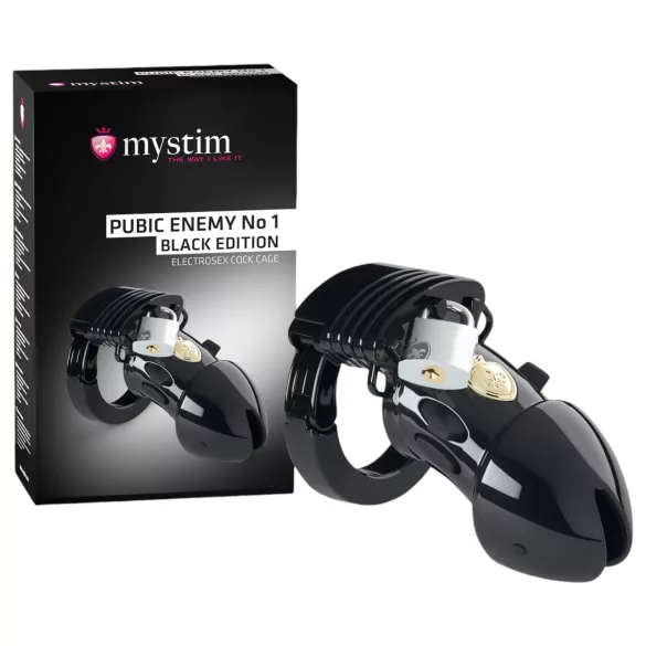 mystim Black Edition - cușcă penis electrostimulare - electro șocuri