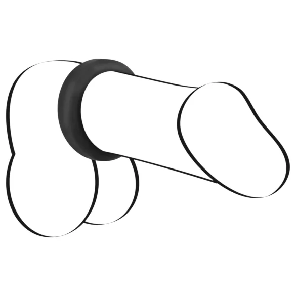 Black Velvets - inel gros pentru penis 3,2 cm - negru