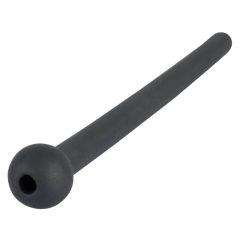 Dilator Piss Play - dildo uretral gol, din silicon (negru)