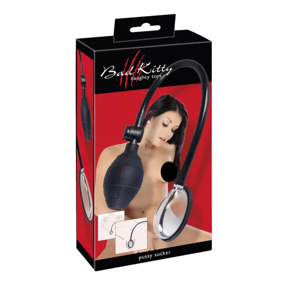 Bad Kitty - pompă pentru vagin - stimulare intensă - negru