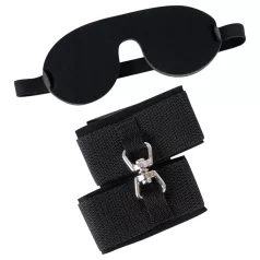 Bad Kitty - set cătușe și mască ochi - negru
