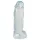 Crystal Clear Big Dong - dildo uriaș din gel (21,5 cm)