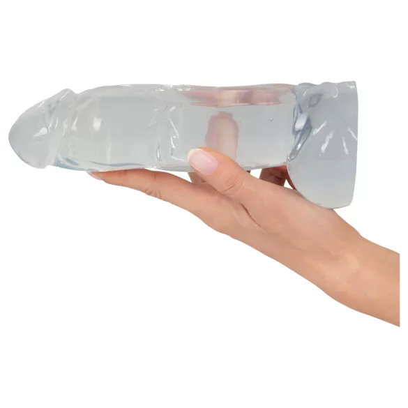 Crystal Clear Big Dong - dildo uriaș din gel (21,5 cm)