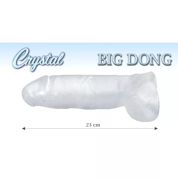 Crystal Clear Big Dong - dildo uriaș din gel (21,5 cm)