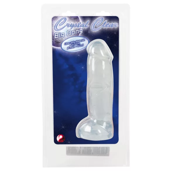 Crystal Clear Big Dong - dildo uriaș din gel (21,5 cm)