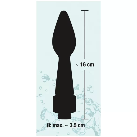You2Toys - duș anal - capăt conic din silicon - negru