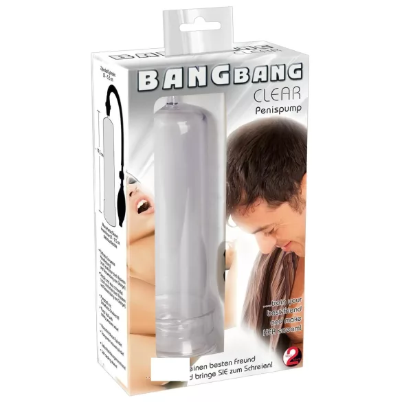Bang Bang - pompă penis - vacuum manual - transparent