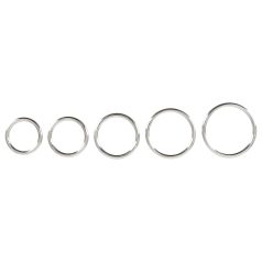 Bad Kitty - set inele pentru penis metalice - 5 bucăți