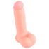 Medical - dildo medical din silicon drept (20cm) - culoare naturală
