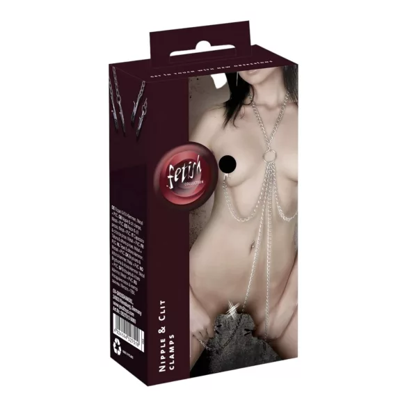 Lanț sexual - clești pentru sfârcuri - feminin