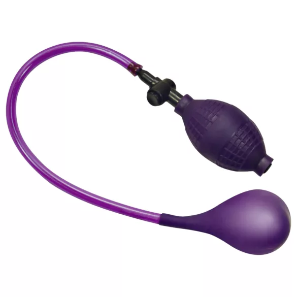 Bad Kitty - dop anal extensibil cu pompă - latex - mov
