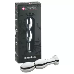   mystim O(h!)-thello - plug anal electric cu bile - metal argintiu