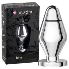 mystim Little John - plug anal electric - mare - argintiu