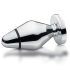 mystim Little John - plug anal electric - argintiu (mare)