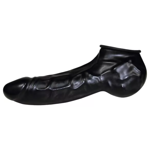 You2Toys - mânecă latex penis și testicule - negru - Be Bizarre