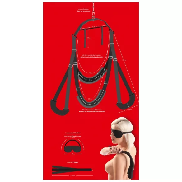Bad Kitty - set de leagăn sexual (negru)