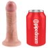 King Cock - dildo cu curea - 15cm - culoare natur