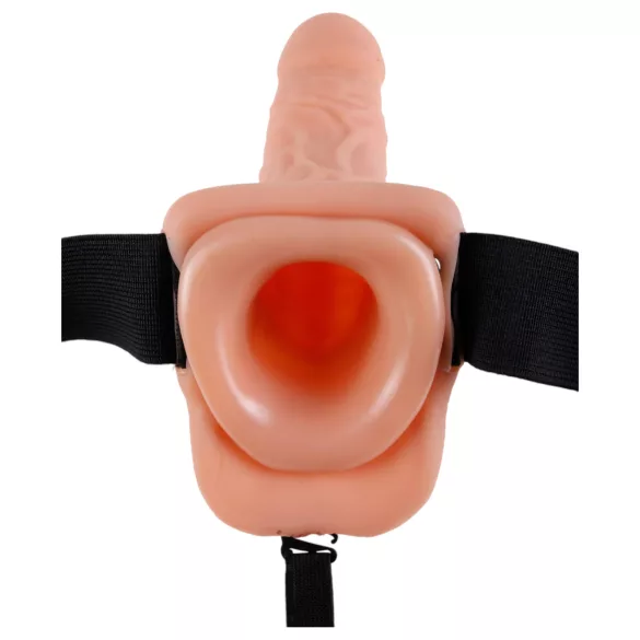 Fetish Strap-on 7 - dildo cu ham - formă realistă - culoare naturală