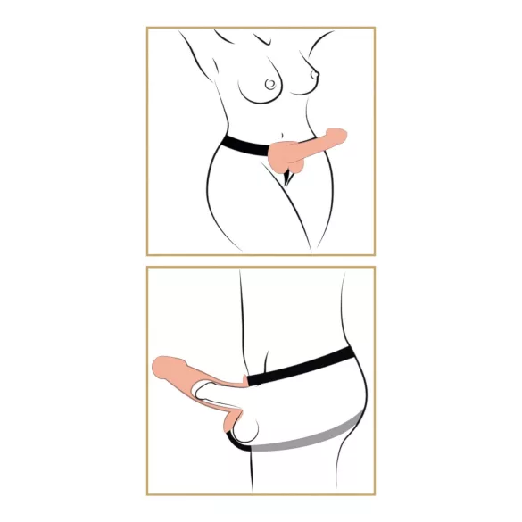 Fetish Strap-on 9 - dildo cu ham - culoare natur