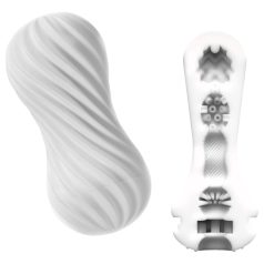 TENGA Flex - masturbator bărbați - silicon alb