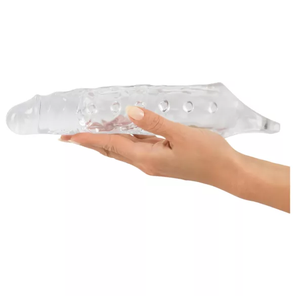 Crystal Skin - prelungitor penis cu noduli - material flexibil