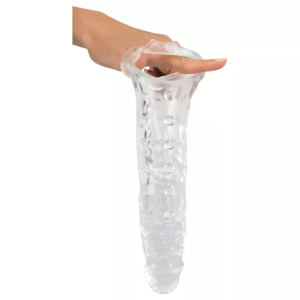 Crystal Skin - prelungitor penis cu noduli - material flexibil