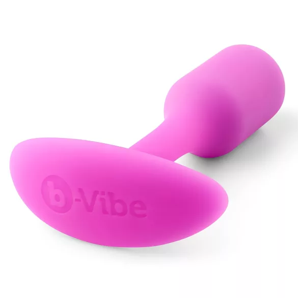 b-Vibe Snug Plug 1 - dop anal cu greutate internă (55 g, roz)