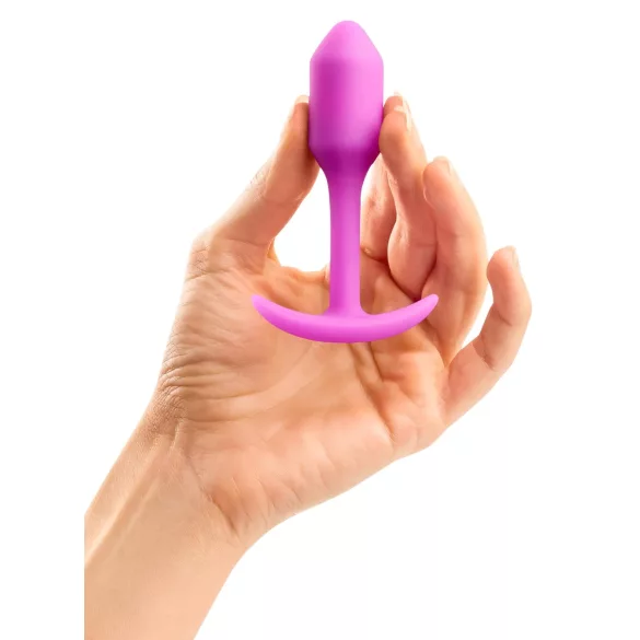 b-Vibe Snug Plug 1 - dop anal cu greutate internă (55 g, roz)
