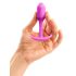 b-vibe - dop anal cu greutate internă 55g - silicon roz