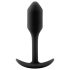 b-vibe Snug Plug 1 - dop anal cu greutăți interioare (55g) - negru