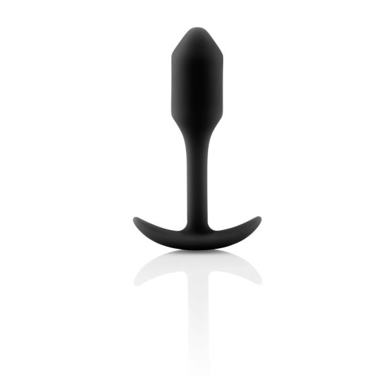b-vibe Snug Plug 1 - dildo anal cu greutate interioară (55g) - negru
